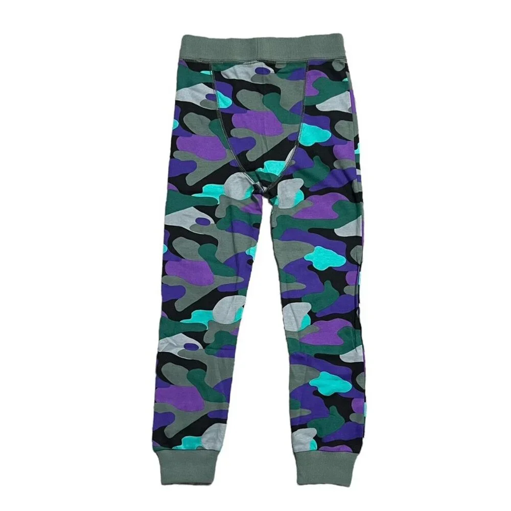 NEW Next 5-6Y Purple Grey & Blue Camouflage Pajamas